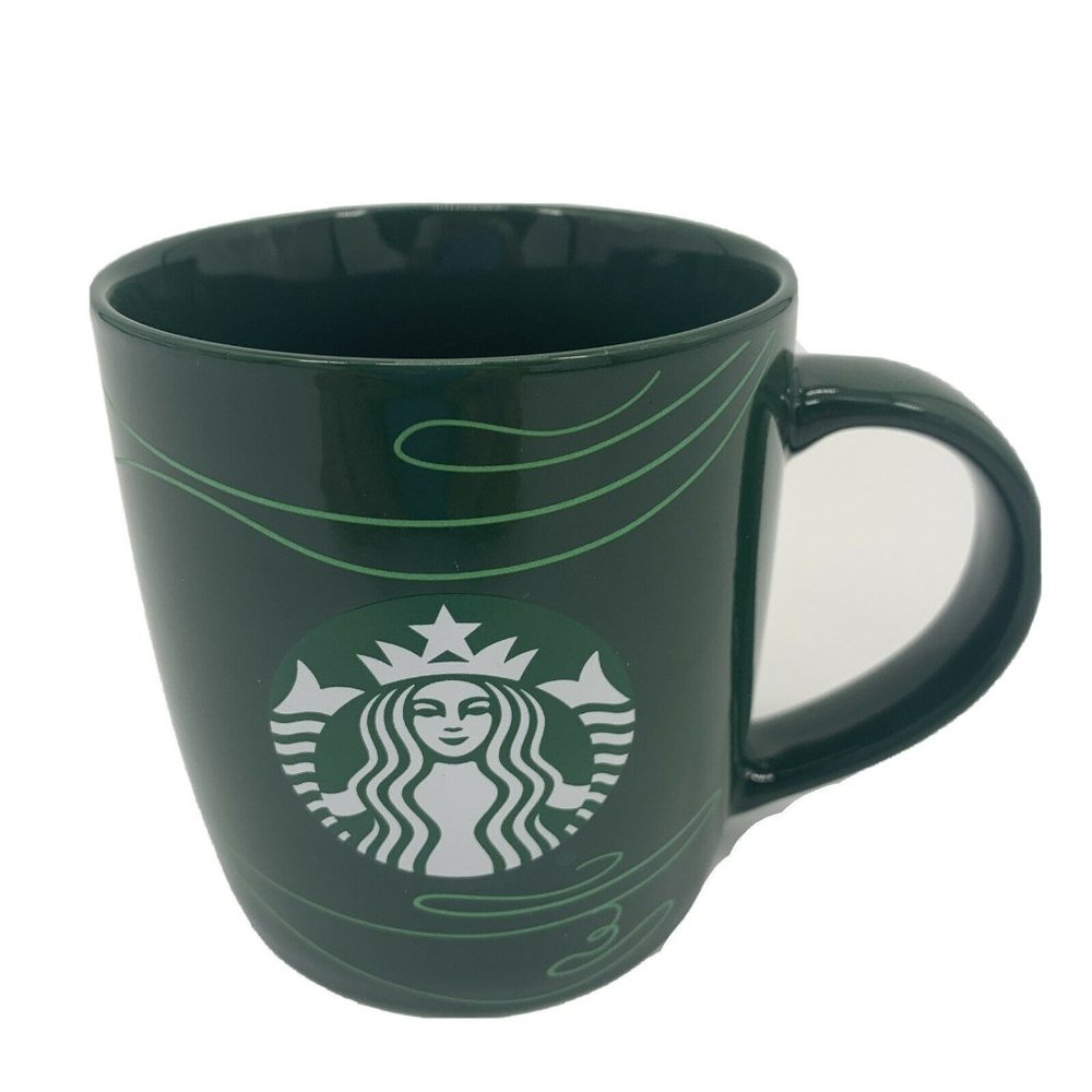 Starbucks Logo Coffee Mug Green 12 oz Swirl Design‎ 2020
